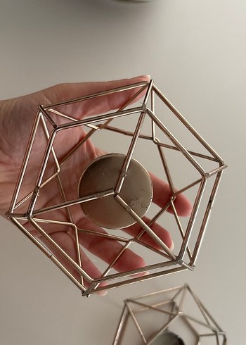 Geometrik Metal Mumluk Seti - Görsel 3