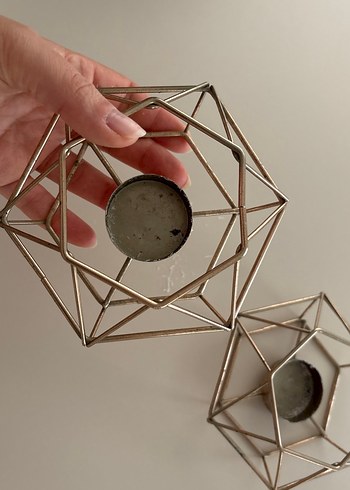 Geometrik Metal Mumluk Seti - Görsel 4