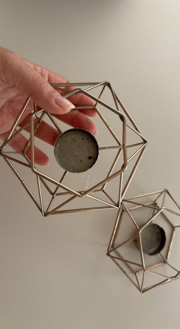 Geometrik Metal Mumluk Seti - Görsel 4