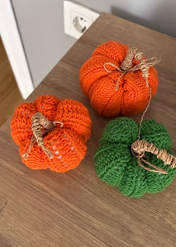 Renkli Örgü Kabak Dekorlar - Görsel 2