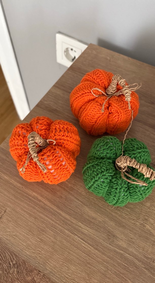 Renkli Örgü Kabak Dekorlar - Görsel 2