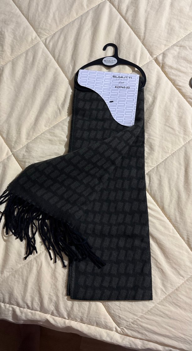 Uzun Siyah Erkek Atkı - Sokak Stili - Görsel 2