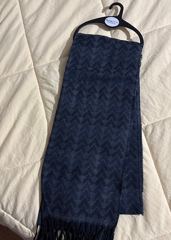 Gri Uzun Erkek Atkı Püsküllü - Görsel 2