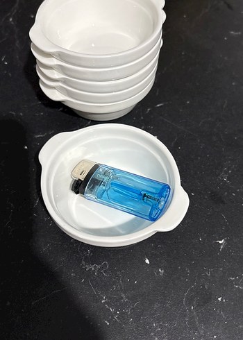 Beyaz Seramik 6'lı Küçük Kase Seti - Görsel 4