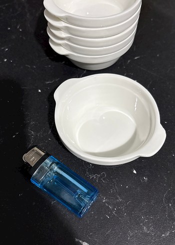 Beyaz Seramik 6'lı Küçük Kase Seti - Görsel 3