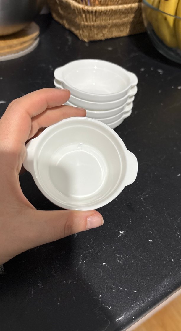 Beyaz Seramik 6'lı Küçük Kase Seti - Görsel 2