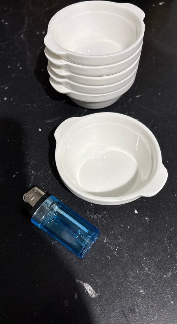 Beyaz Seramik 6'lı Küçük Kase Seti - Görsel 3