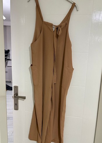 Kadın Bej Uzun Bol Kesim Tulum - Görsel 2