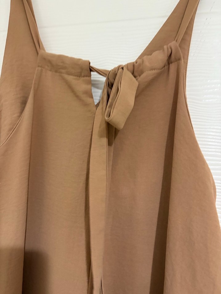 Kadın Bej Uzun Bol Kesim Tulum - Görsel 3