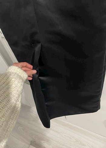 Uzun Siyah Drapeli Gotik Abiye Elbise - Görsel 4