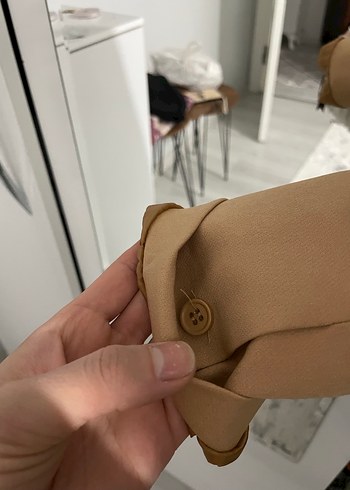 HENZA Bej Kadın Süet Blazer Ceket - Görsel 6