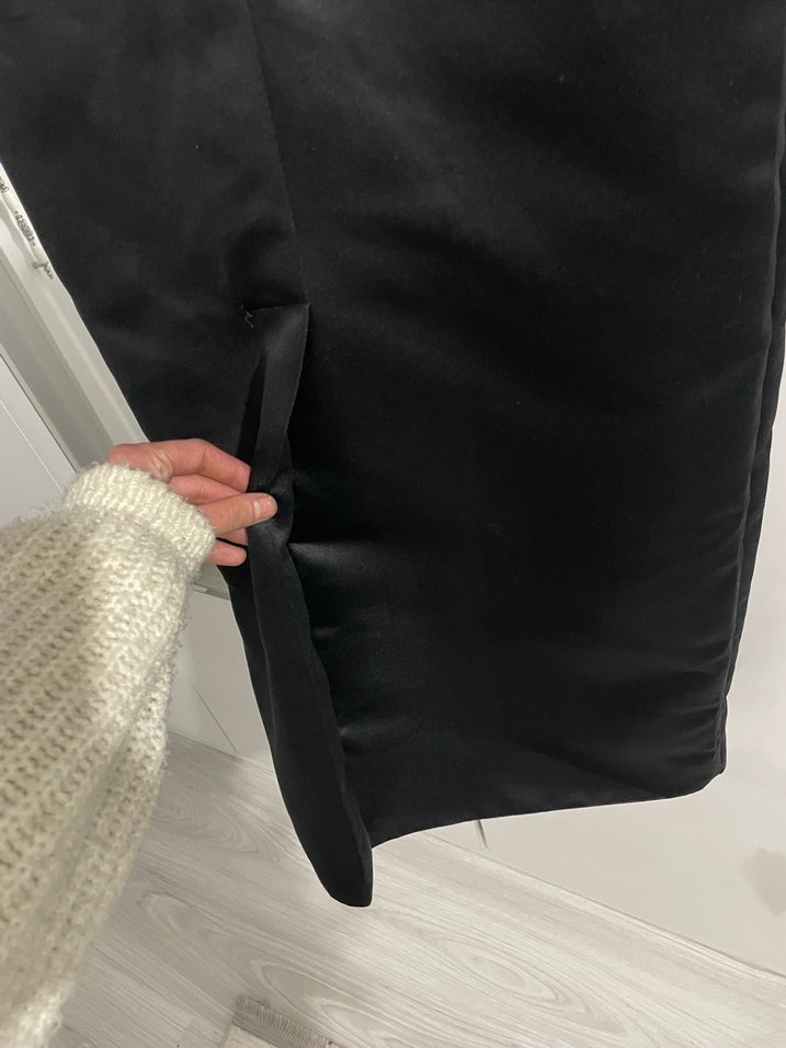 Drapeli Siyah Uzun Kadın Abiye Elbise - Görsel 4