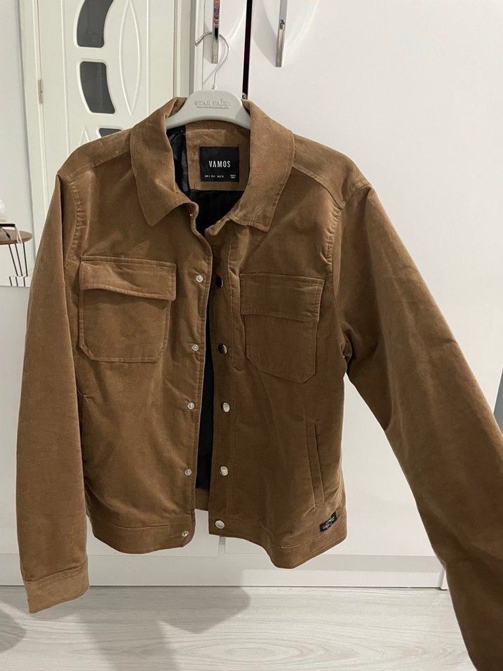 Düğmeli Kahverengi Süet Erkek Ceket - Görsel 2