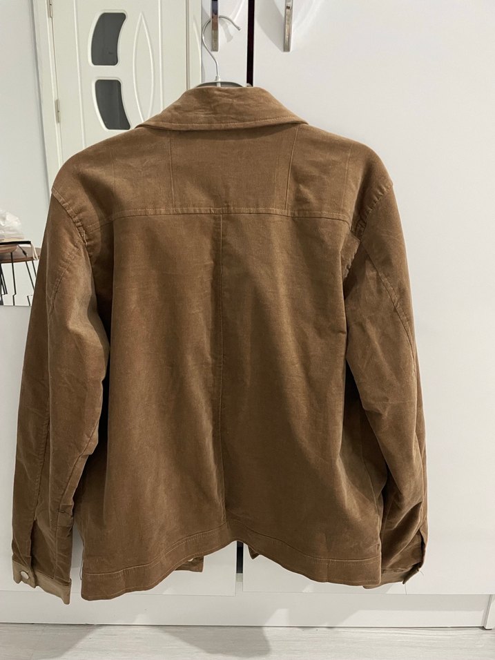 Düğmeli Kahverengi Süet Erkek Ceket - Görsel 4