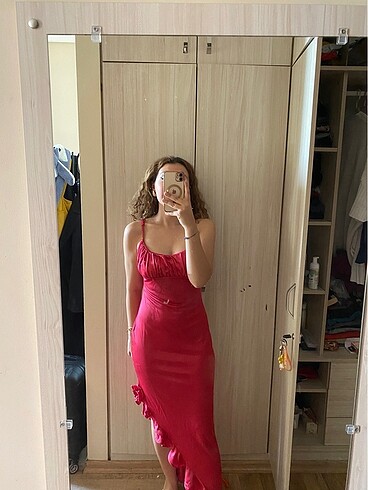 36 Beden Trendyolmilla fuşya mezuniyet/düğün elbisesi