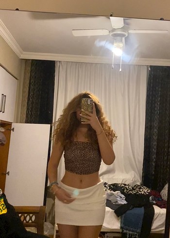 Leopar Desen straplez crop bershka