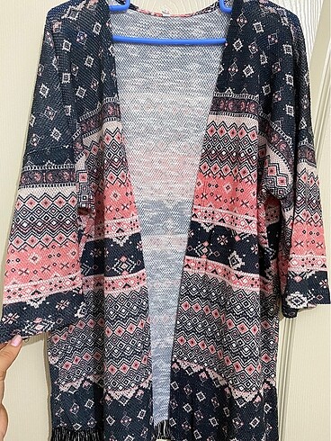Defacto Pembe/Lacivert Kimono