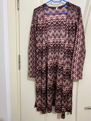 Defacto Bordo/Kahve Kimono