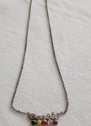 Barbie gümüş 925 Swarovski taş kolye. 