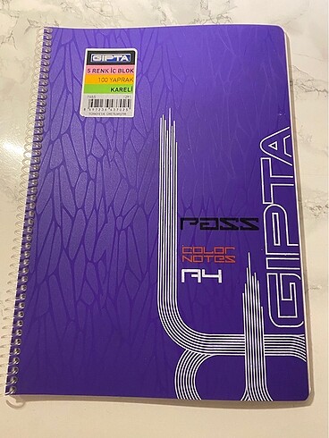 Gıpta 100 yaprak kareli defter