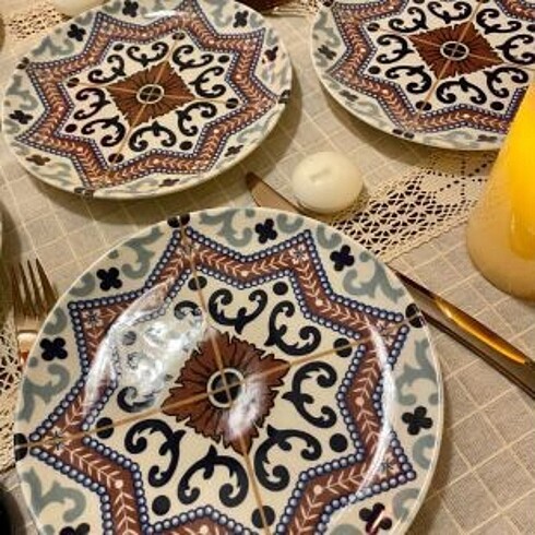  Beden 6 lı tatlı tabağı seti