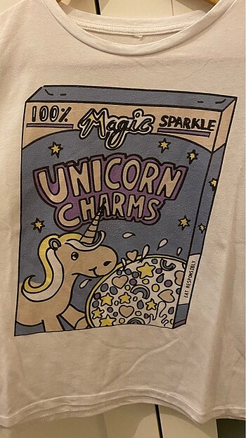 Trendyol & Milla Beyaz unicorn tişort