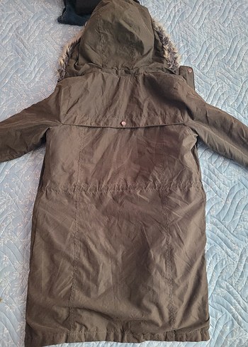LC Waikiki Lcw Kürklü Haki Midi Kadın Kışlık Mont