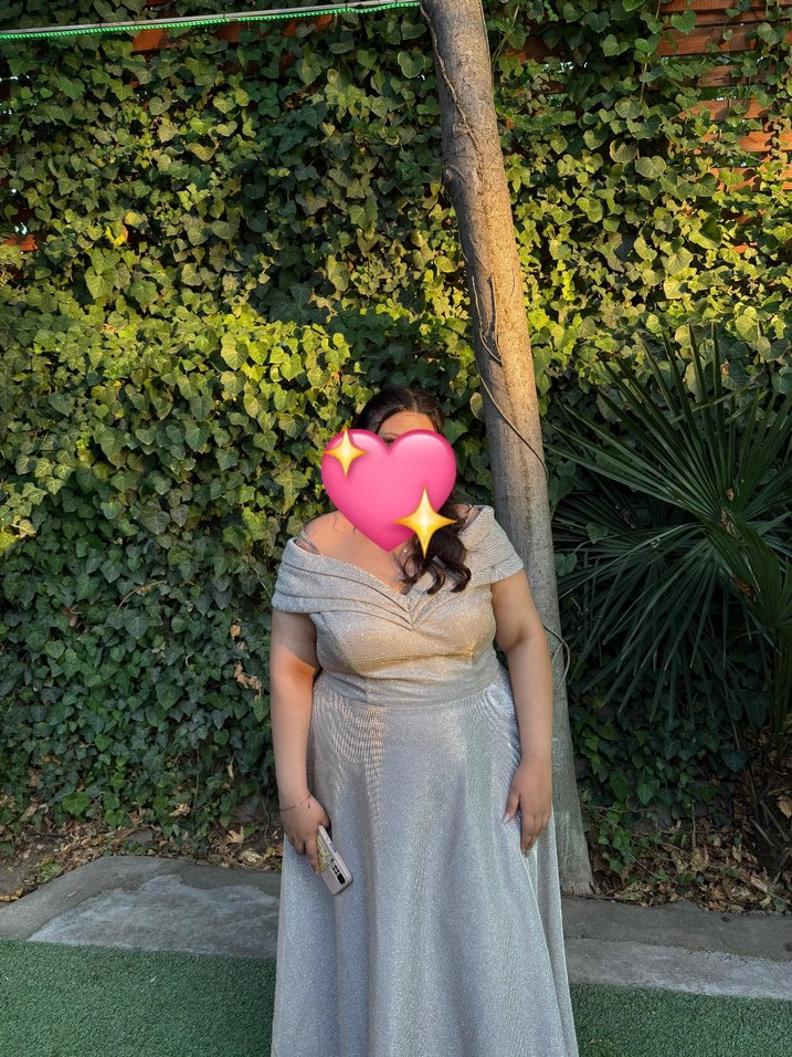 Gümüş Abiye Elbise - Görsel 3