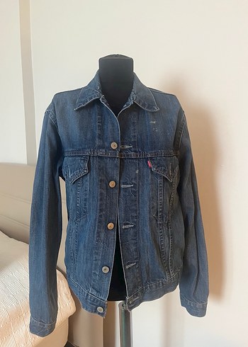 Levis Mavi Fitted Denim Ceket