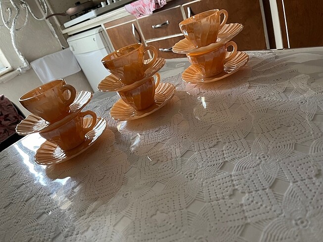  Beden Vintage fincan takımı 6lı set