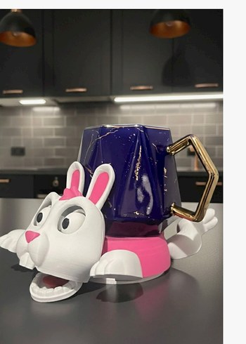 Diğer Pastel Tavsan Figurlu Bardak Altligi Hareketli