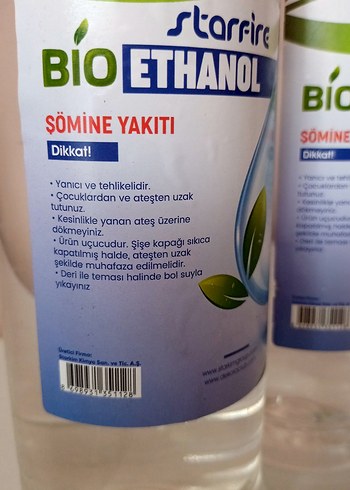 Diğer Bioethanol Dumansız Şömine Yakıtı 1 Litre