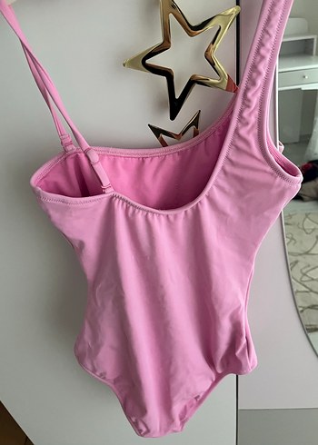 Pembe Askılı Kadın Mayo Midi Boy - Görsel 3