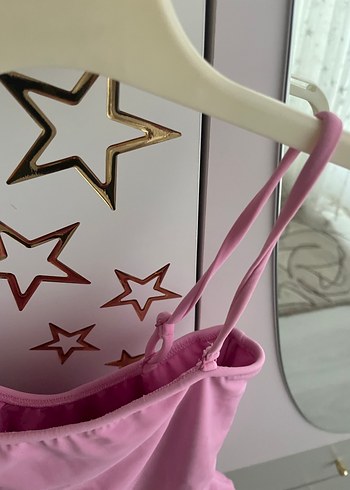 Pembe Askılı Kadın Mayo Midi Boy - Görsel 9