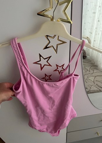 Pembe Askılı Kadın Mayo Midi Boy - Görsel 5