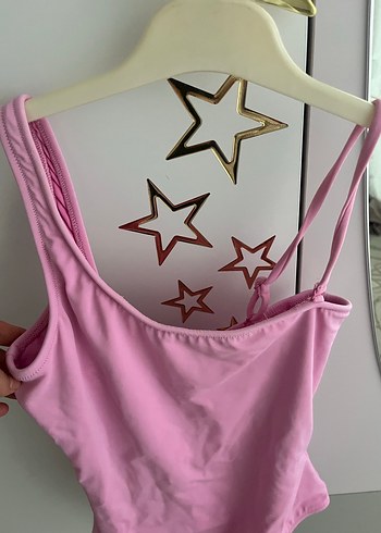 Pembe Askılı Kadın Mayo Midi Boy - Görsel 4