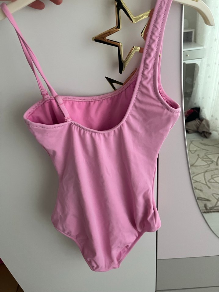 Pembe Askılı Kadın Mayo Midi Boy - Görsel 2