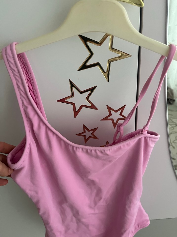 Pembe Askılı Kadın Mayo Midi Boy - Görsel 4