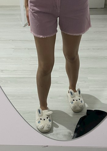 Pembe Pamuklu Mini Şort - Görsel 2