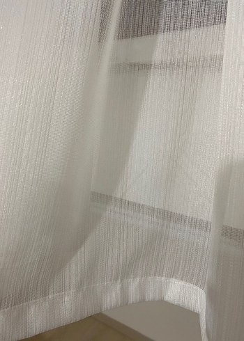 ipekyol Beyaz Düz simli Modern çatı Tül Perde