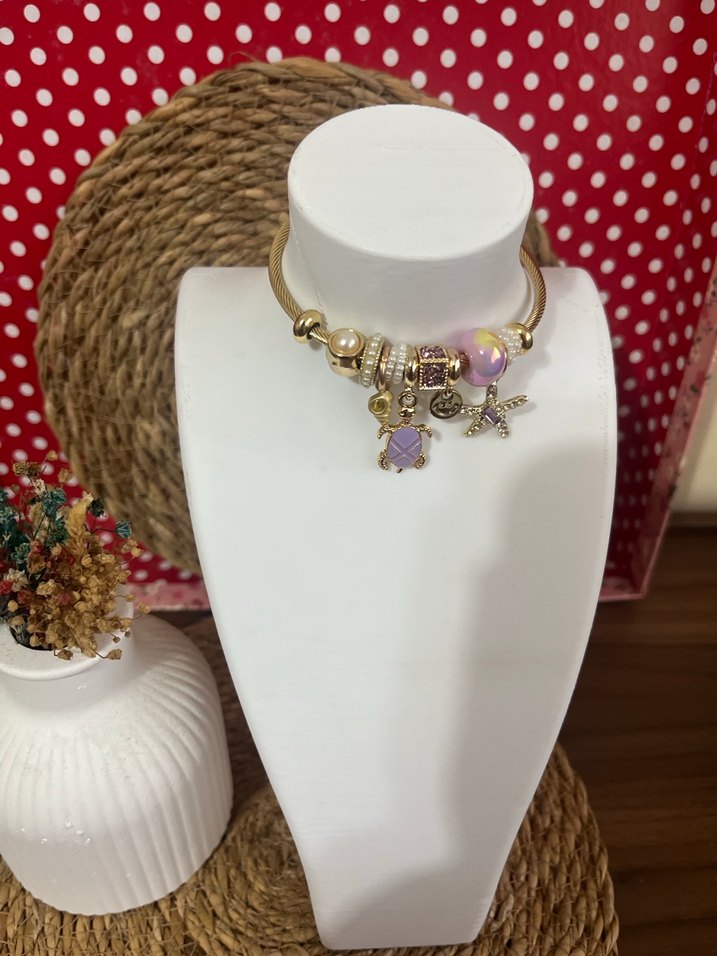 Bohem Altın Renkli Boncuklu Pandora - Görsel 3