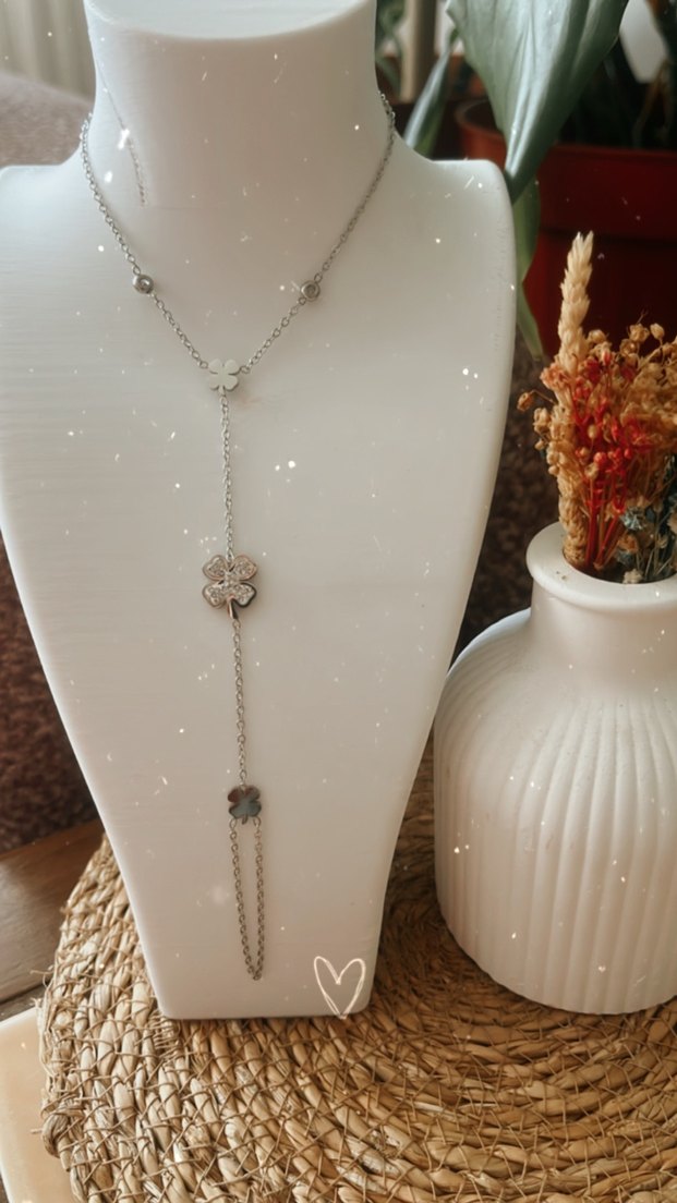 Gri Çiçekli Boncuklu Kadın Şahmeran - Görsel 2