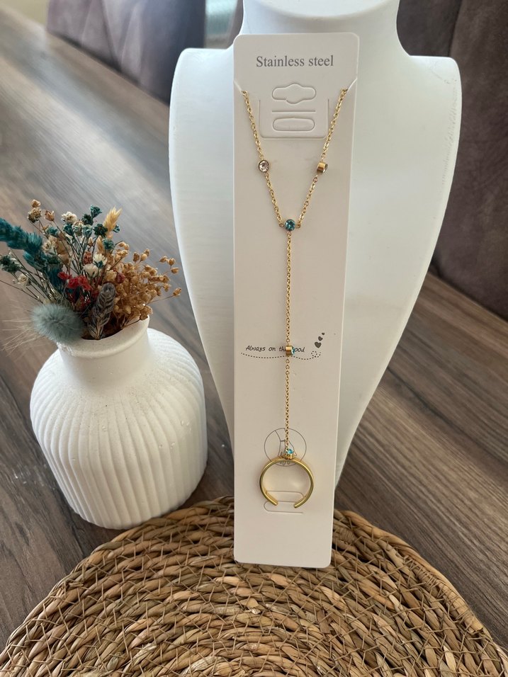 Altın Renk Zincir Detaylı Kadın El Zinciri - Görsel 2