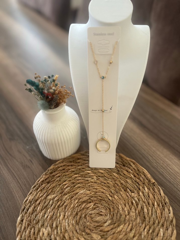 Altın Renk Zincir Detaylı Kadın El Zinciri - Görsel 3