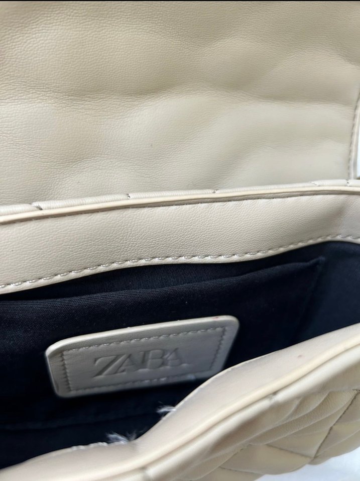 Zara Bej Zincir Detaylı Deri Kadın Çanta - Görsel 3