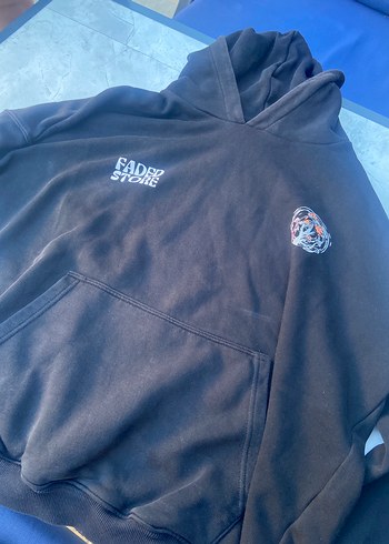 Kapüşonlu Siyah Rahat Sweatshirt