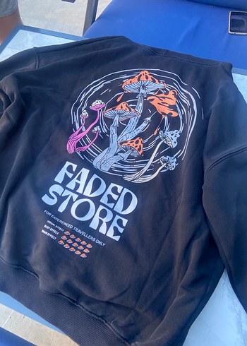H&M Kapüşonlu Siyah Rahat Sweatshirt