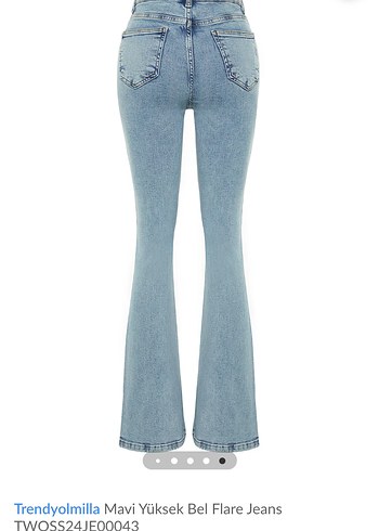 Trendyol & Milla Trendyolmilla Mavi Yüksek Bel Flare Jeans