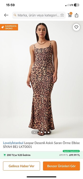 Leopar desenli elbise lovely istanbul