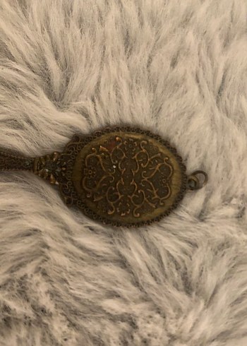 Altın Renk İşlemeli Bohem VİNTAGE KOLYE ucu - Görsel 2